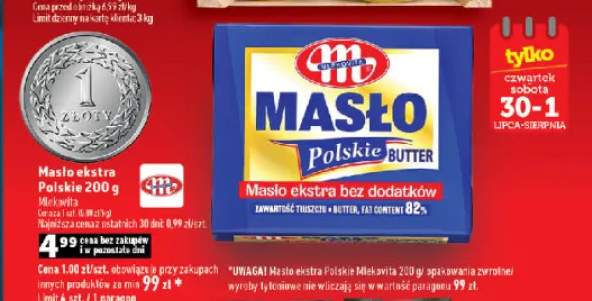 Masło ekstra Polskie Mlekovita