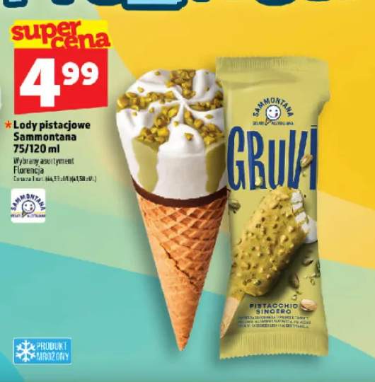 Lody na patyku Gruvi Pistachio Sincero Sammontana +1 wariant