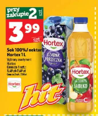 Sok 100% Jabłko Hortex +1 wariant