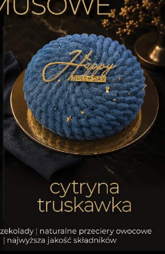 Tort musowy cytryna truskawka Natalia i Szymon