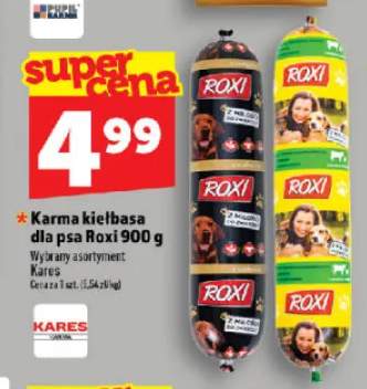 Karma dla psów kiełbasa Roxi z drobiem 900 g +1 wariant