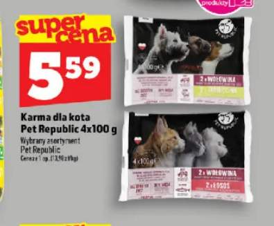 Karma dla kota Pet Republic 4-pak wołowina i jagnięcina 100 g +1 wariant