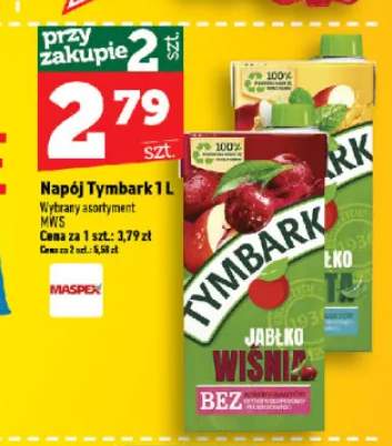 Napój Jabłko Wiśnia Tymbark +1 wariant