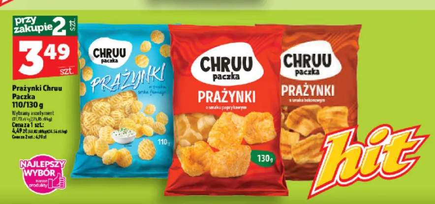 Prażynki Chruu Paczka +3 warianty