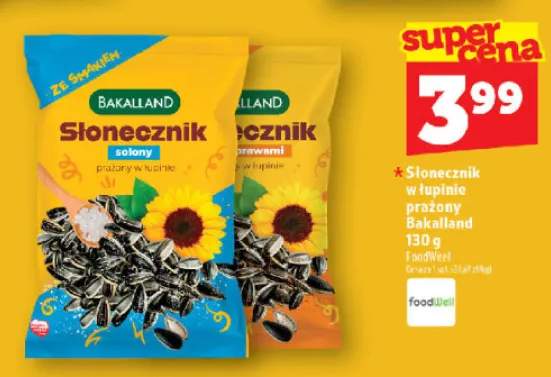 Słonecznik w łupinie prażony Bakalland solony