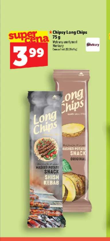 Chipsy ziemniaczane Long Chips Original +1 wariant
