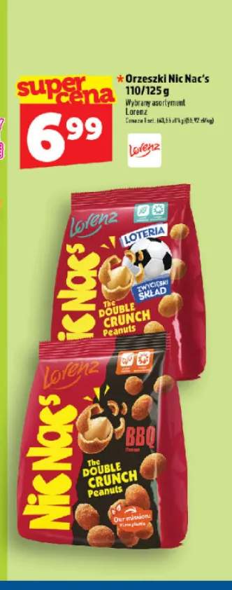 Orzeszki ziemne w chrupiącej skorupce Lorenz Nic Nac's Double Crunch Peanuts