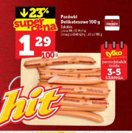 Parówki Delikatesowe Sokołów