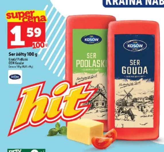 Ser żółty Gouda OSM Kosów +1 wariant