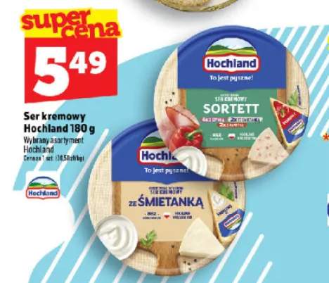 Ser kremowy Hochland Sortett +1 wariant
