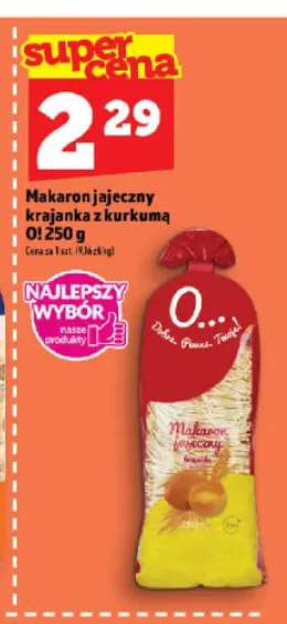 Makaron jajeczny krajanka z kurkumą O!