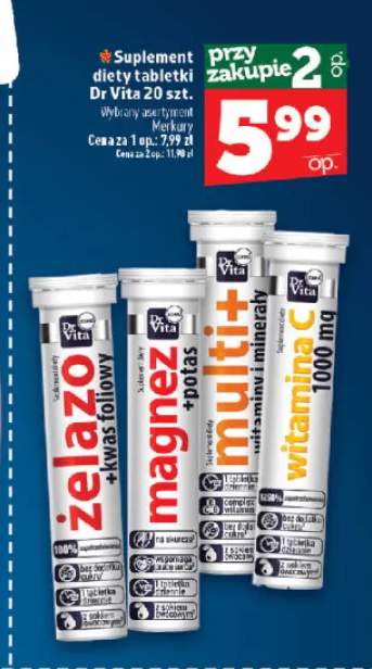 Suplement diety Dr Vita Magnez + potas +2 warianty