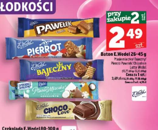 Baton E.Wedel Pawełek Toffi +4 warianty