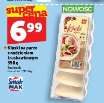 Kluski na parze z nadzieniem truskawkowym Smakmak