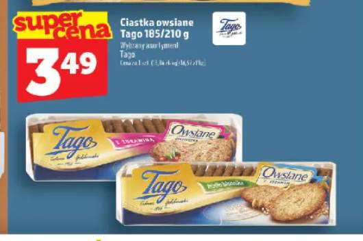 Ciastka owsiane Tago +1 wariant