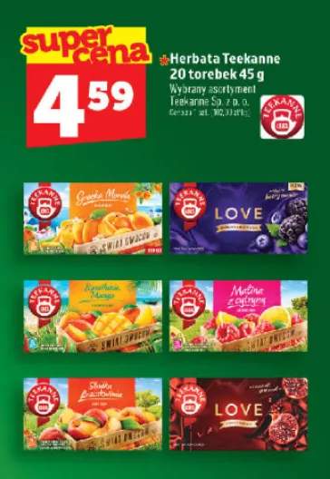 Herbata owocowa Teekanne Grecka Morela +5 wariantów