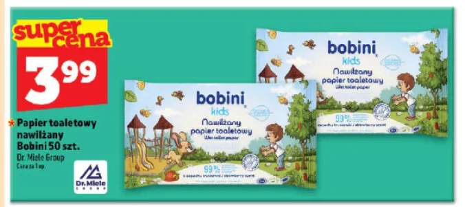 Papier toaletowy nawilżany dla dzieci Bobini o zapachu truskawkowym +1 wariant