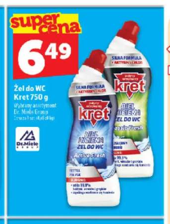 Żel do WC Kret Biel Higiena Active Fresh +1 wariant