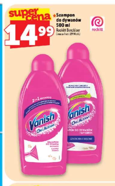 Szampon do prania dywanów Vanish Oxi Action +1 wariant