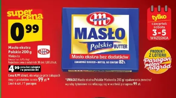 Masło ekstra polskie Mlekovita