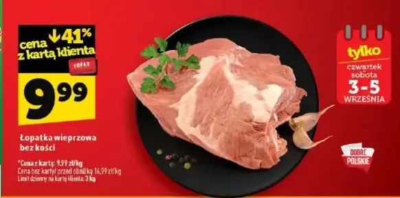 Łopatka wieprzowa bez kości