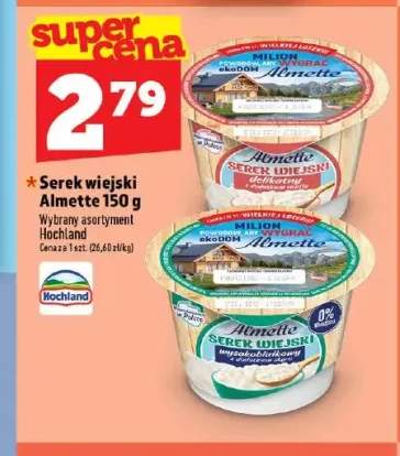 Serek wiejski delikatny z dodatkiem ricotty Almette +1 wariant