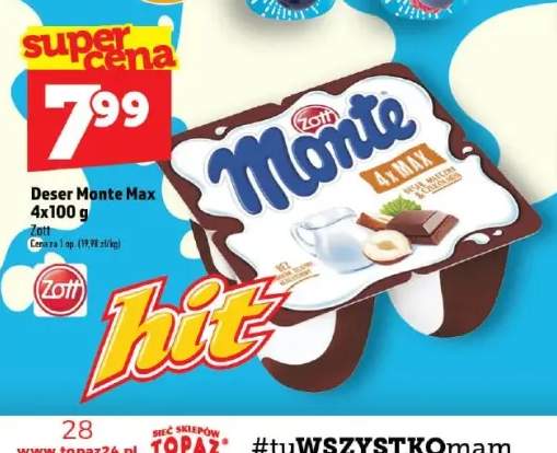 Deser Monte Max 4-pak 100 g