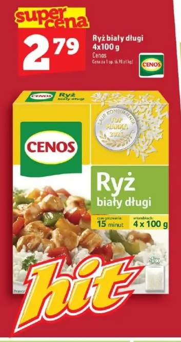Ryż biały długi Cenos 4-pak 100 g