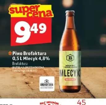 Piwo Brofaktura Mlecyk 4,8%