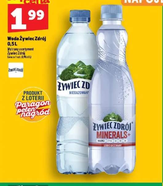 Woda niegazowana Żywiec Zdrój +1 wariant