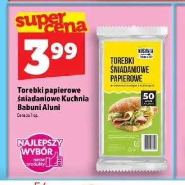 Torebki papierowe śniadaniowe Kuchnia Babuni Aluni