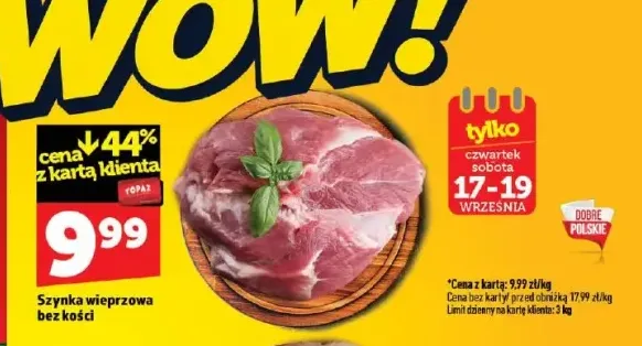 Szynka wieprzowa bez kości