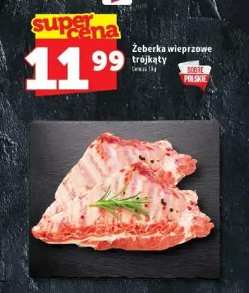 Żeberka wieprzowe trójkąty