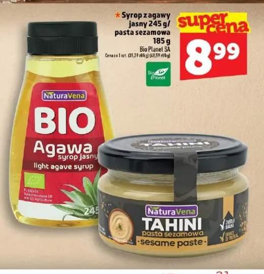 Pasta sezamowa NaturaVena +1 wariant