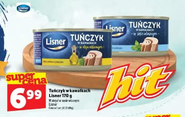 Tuńczyk w kawałkach w oleju Lisner +1 wariant
