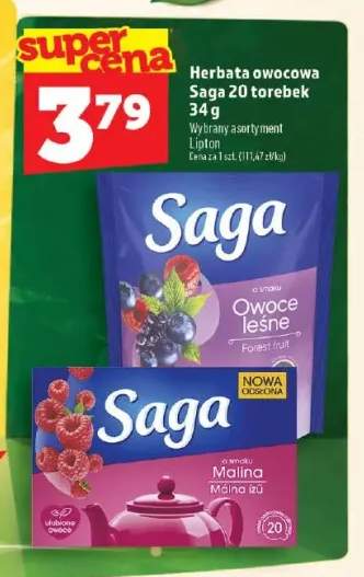 Herbata owocowa Saga o smaku owoce leśne +1 wariant