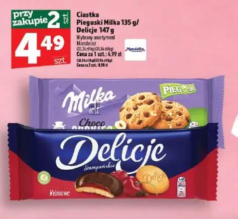 Ciastka Delicje Szampańskie wiśniowe +1 wariant
