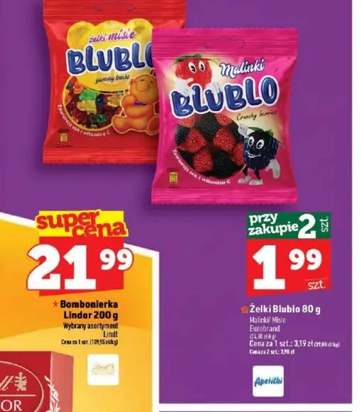 Żelki Blublo Malinki +1 wariant