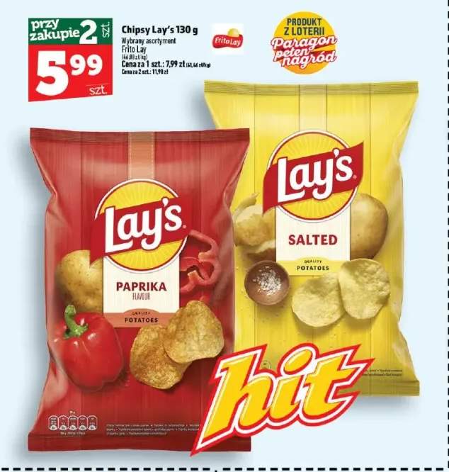 Chipsy Lay's paprykowe +1 wariant