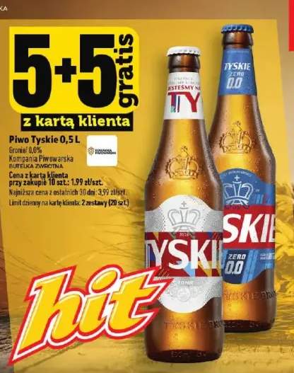 Piwo bezalkoholowe Tyskie +1 wariant
