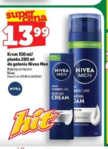 Krem do golenia Nivea Men Hydrocare +1 wariant