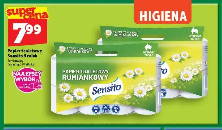 Papier toaletowy Sensito rumiankowy