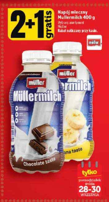 Napój mleczny Müllermilch o smaku czekoladowym Müller +1 wariant