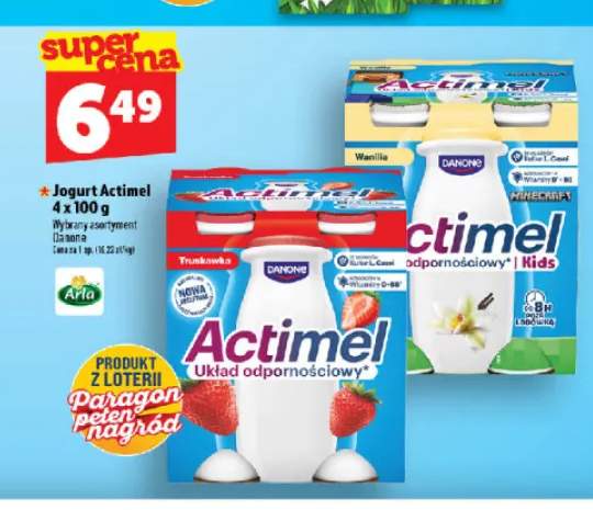Jogurt Actimel wanilia 4-pak Danone +1 wariant