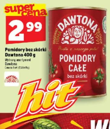 Pomidory bez skórki Dawtona