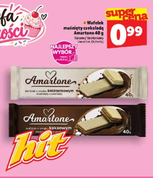 Wafelek muśnięty czekoladą Amartone kakaowy +1 wariant