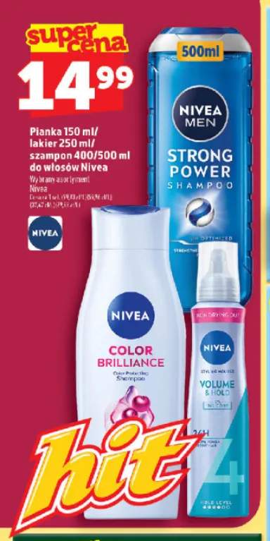 Pianka do włosów Nivea Volume & Hold +3 warianty