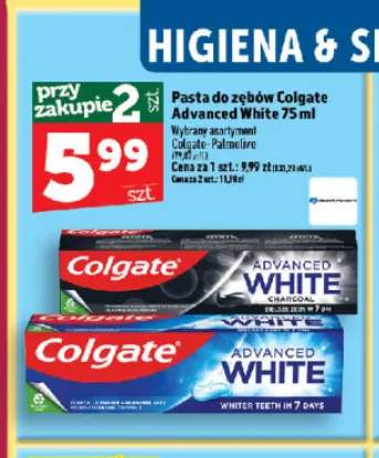 Pasta do zębów Colgate Advanced White Charcoal +1 wariant