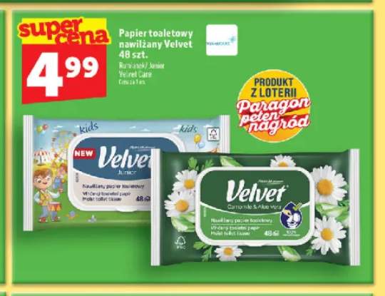 Papier toaletowy nawilżany Velvet Rumianek +1 wariant
