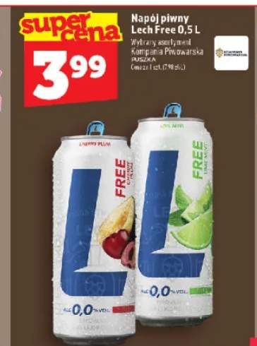 Piwo bezalkoholowe Napój piwny Lech Cherry Plum +1 wariant